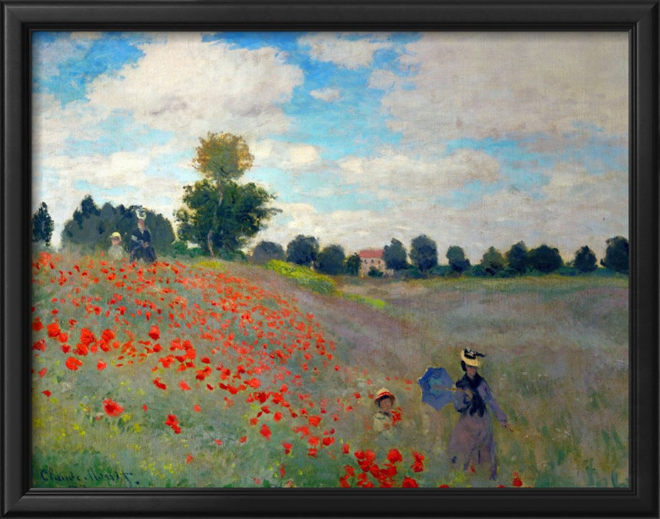 The Poppy Field, 1873-Claude Monet Painting